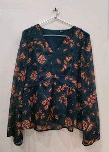 Printed Chiffon Top