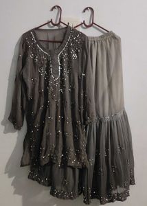 Ombre Chikankari Mirror Work Garara Set