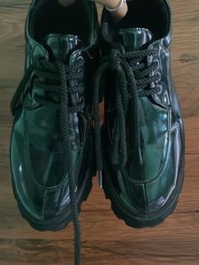 Black Patent Leather Platform Shoes