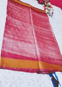 Elegant Pink pure silk  Saree
