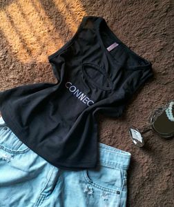 Black Cutout Top