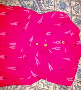 Pink Cotton Kurta