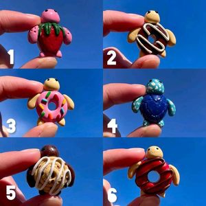 Dessert Turtle Clay Charms 🍩🐢