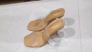 Shoetopia Nude Transparent Heels New