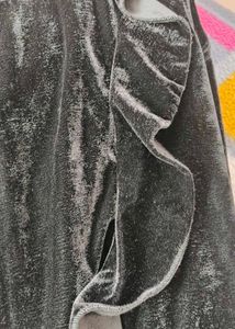 Velvet Black Bodycon Dress