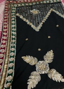 Beautiful 🖤 Black PartyWear Saree With Blouse