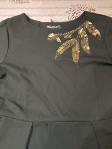 Green Embellished Top
