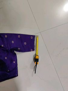 💜 Violet Banarasee Silk Saree Blouse