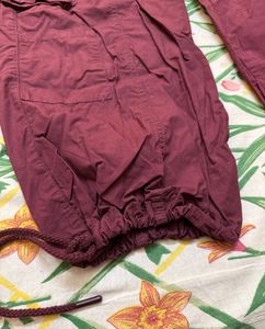 Burgundy Cargo Pants