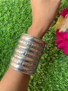 Silver Oxadised Navratri Bangles