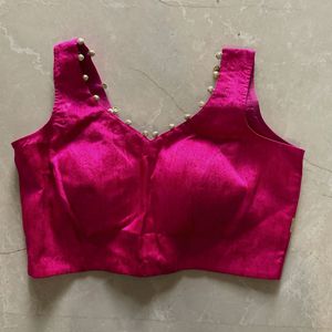 Pink Beaded Blouse