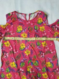 Girls Off-shoulder Floral Top