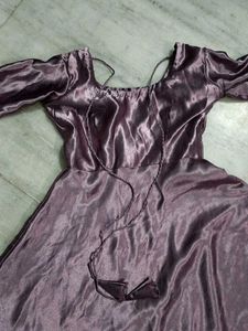 Lavender Colour Gown Full Sleeve