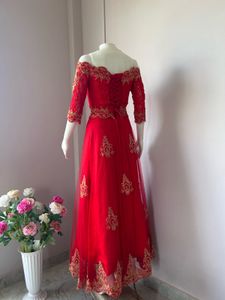 Red Premium Off Shoulder Gown