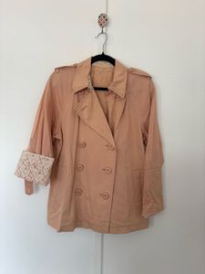 Peach Trench Coat