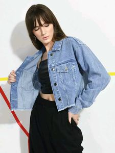 Adorify Cropped Denim Jacket, 3XL SIZE