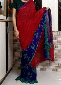 2 Combo Saree In New Condition With Unstich Blouse