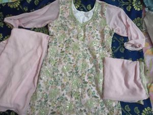 Elegant Pink Embroidered Shalwar Kameez Suit
