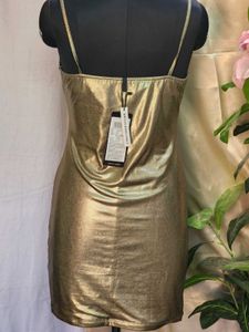 Gold Metalic Bodycon Dress