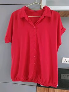 109 F Red Casual/Formal Blouse