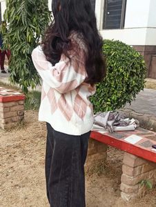 Korean Check Aesthetic Oversized Sweaters