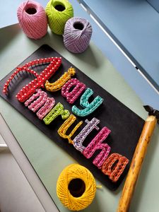 String Art Name Board