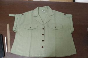 TIFOSI Green Button-Down Short Sleeve Shirt