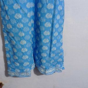 Blue Kurta With Duppatta