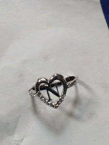N Initial Silver Ring