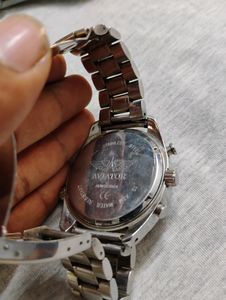 Aviator Men&#39;s Chronograph Watch With World Clock