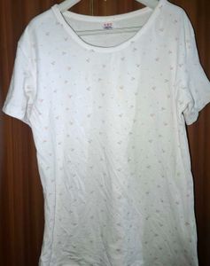 White T-Shirt with Cheery Print 🍒