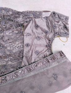 Elegant Gray Sequin Lehenga