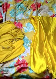 Floral Print Embellished Kurta Set