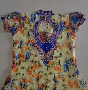 Floral Ethnic blue gown
