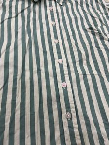 Green Striped Formal Shirt