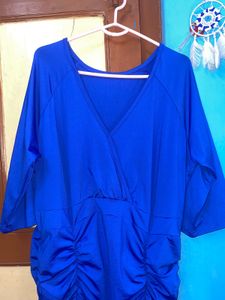 Elegant Blue Midi Dress