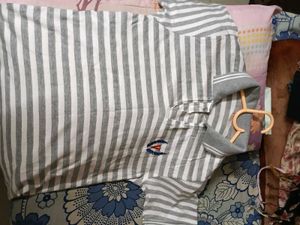 Two Striped Grey and White T-shirts