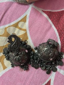 black metal jhumkas