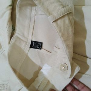 Shein Corduroy Off whiteTrousers