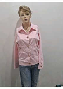 Pink Button-Down Jacket