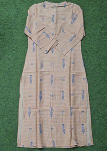 Peach &amp; Blue Patterned Kurti new with tag