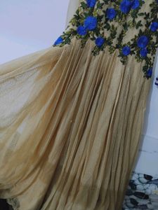 Beautiful Floral Gown With Matching Dupatta