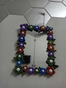 Floral Clay Mirror