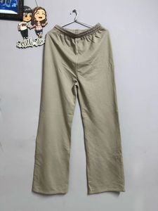 Grey Wide Leg Lounge Distressed Pants