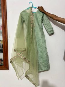 Mint Green Sequin Salwar Kameez