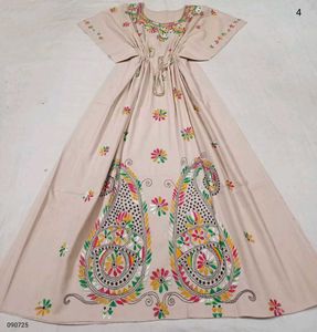 Kantha Stitched Kaftan Night Gown