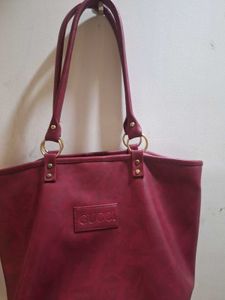 Maroon Tote Bag (gucci dupe)