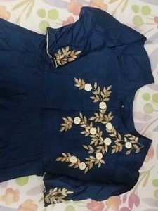 Elegant Navy Blue Gown