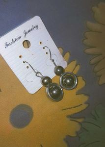Black Ball Drop Earrings