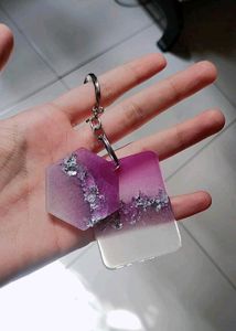 Dual Shade Resin Keychain